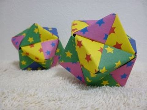 ハンドメイド ユニット折り紙 12枚で作る24面体のくす玉 折り方 作り方 How To Make A 24 Tetrahedral Unit Origami Youtube