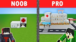 NOOB VS PRO: HOSPITAL BUILD CHALLENGE | Minecraft(Tagalog)