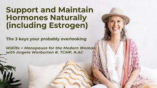How to support and sustain hormones (including estrogen) naturally during midlife and beyond.