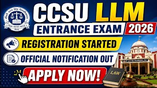 CCSU LLM Entrance 2026 Registration Portal Open | Syllabus | Fees | #ccsu_llm_entrance_exam_2026 