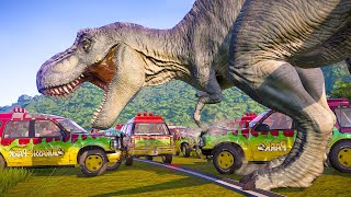 LARGE DINOSAURS BATTLE IN JURASSIC PARK  - Jurassic World Evolution