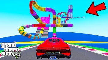 FRANKLIN TRIED MULTIPLE SIDEWAYS TUBE PARKOUR RAMP CHALLENGE GTA 5 | SHINCHAN and CHOP