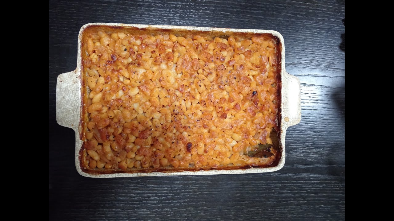 Posni pasulj prebranac zapecen u rerni sa ajvarom - recept - YouTube
