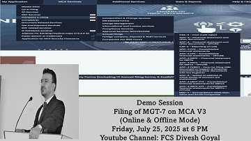 Step by Step Demo of How to file MGT 7 on MCA V3 Portal