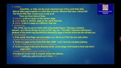 Std8 ch4 Tables, Links and Frames in HTML 5( Part 2)