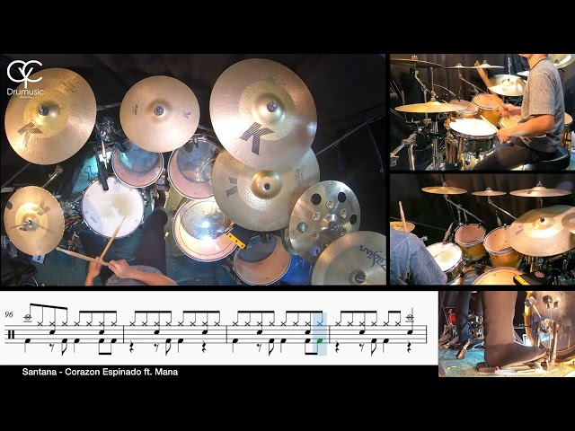 Corazon Espinado - Santana ft. Mana /Drum Cover By CYC ( @cycdrumusic ) score & sheet music class=