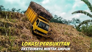 steep road sugarcane truck