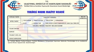 Tehlikeli Madde Faaliyet Belgesi Alma Koşulları