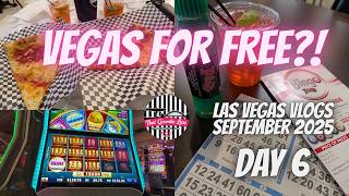 VEGAS ON A BUDGET! FREE BINGO, FREE SLOTS, FREE PIZZA AND FREE DRINKS! | VEGAS VLOG DAY 6