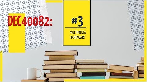 CHAPTER 3 : MULTIMEDIA HARDWARE | PART 1