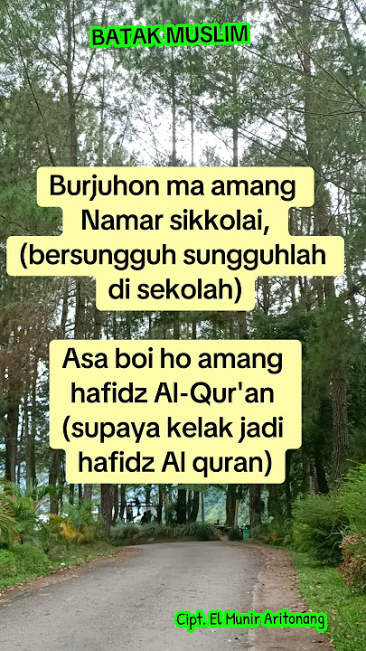 LIRIK DAN TERJEMAHAN LAGU ANAKKU NABURJU