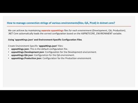 How to manage connection strings of various environments(Dev, QA, Prod) in dotnet core ?