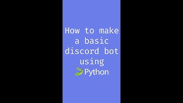 Make a basic discord bot using python #Shorts
