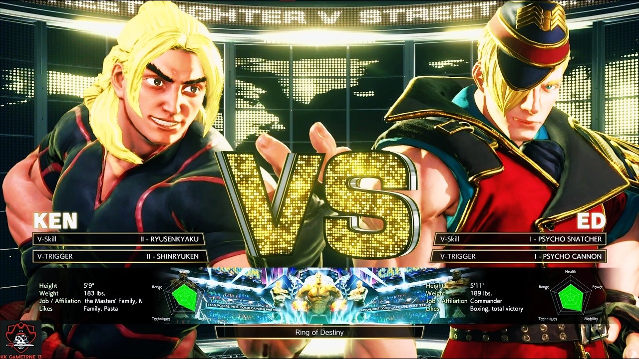 Street Fighter V: Champion Edition (SFV CE) Gameplay [PC] - Ken VS Ed