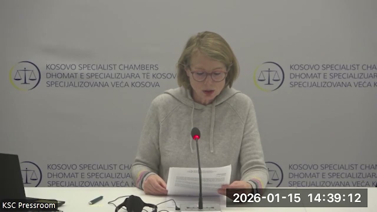 15/01/2026: Brifing za medije Specijalizovanih veća