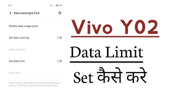 Vivo Y02 How To Set Data Limit