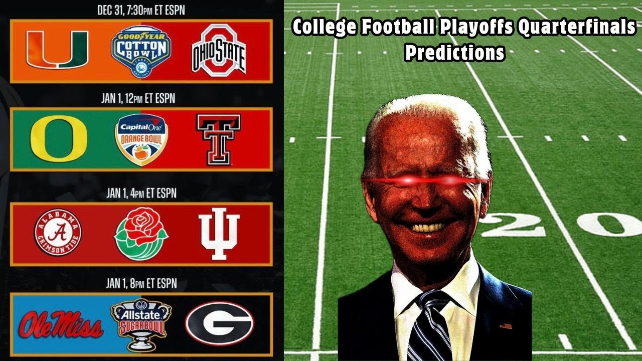 My College Football Playoffs Predictions | Quarterfinals - YouTube