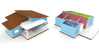 Полное пошаговое руководство по 3D-моделированию AutoCAD Skillion Roof Building — QasimCAD