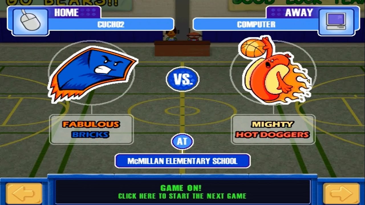 Backyard Basketball S1 Game 12 BRICKS HOT DOGGERS YouTube