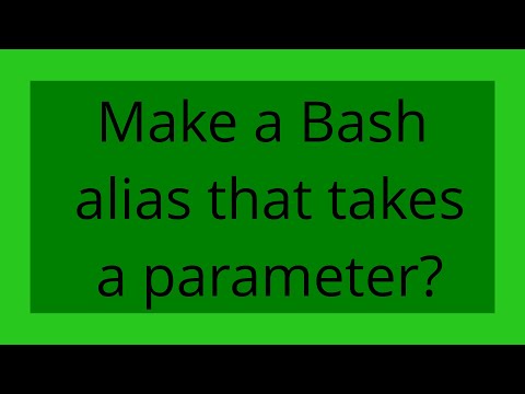 Make a Bash alias that takes a parameter?