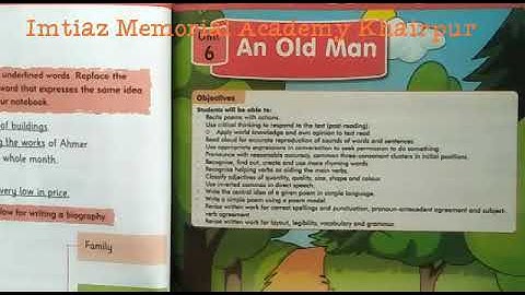 Afaq sun  series  english class 4th unit 6 Imtiaz Memorial  Academy  Khairpur