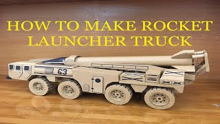 HOW TO MAKE ROCKET LAUNCHER TRUCK FROM CARDBOARD || MILITARY  VEHICLES || DIY RC TOY