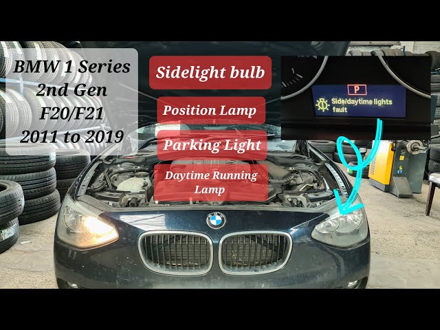 prøve Blæse Hykler how to replace Daytime Running Lamp | Parking Light on BMW 1 Series  #headlight - YouTube