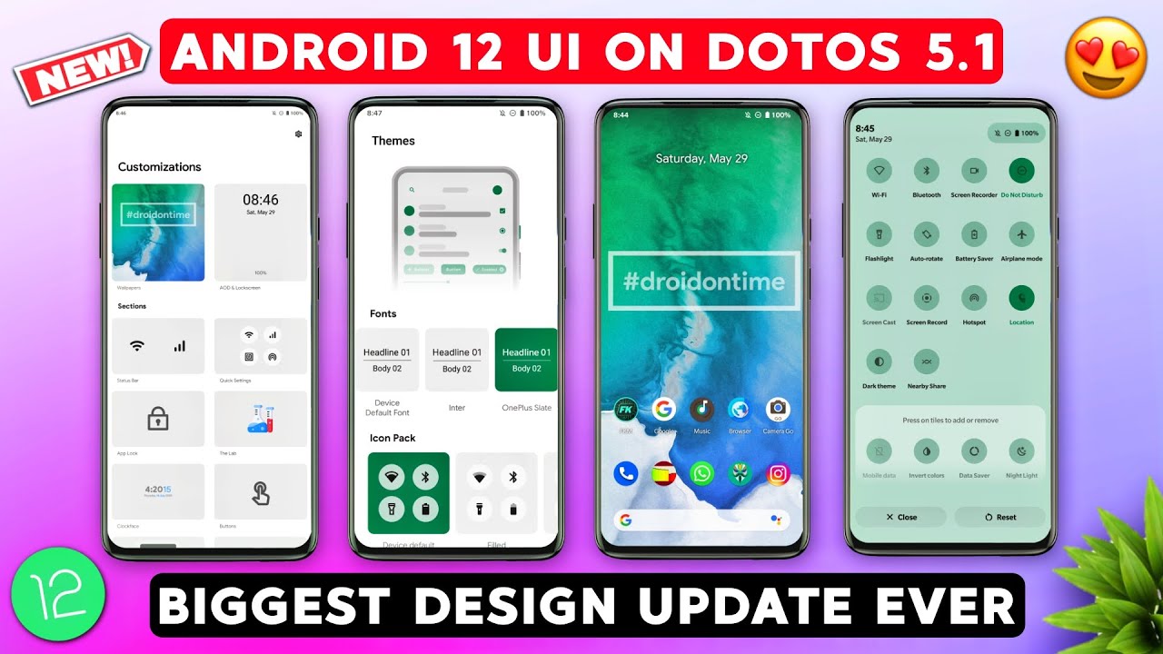 😍Android 12 Ui on DotOS 5.1 | Biggest Design Update Ever | POCO F1 ...