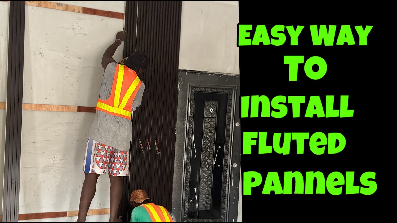 Easy way to install fluted pannels - YouTube