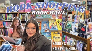 spend the day with us at barnes & noble  book shopping + book haul, half price books store