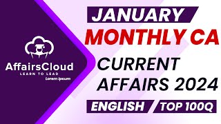 Monthly Current Affairs January 2024 - English  | AffairsCloud | Top 100 | By Vikas screenshot 5