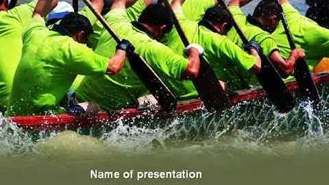 Boat Race PowerPoint Template by PoweredTemplate.com