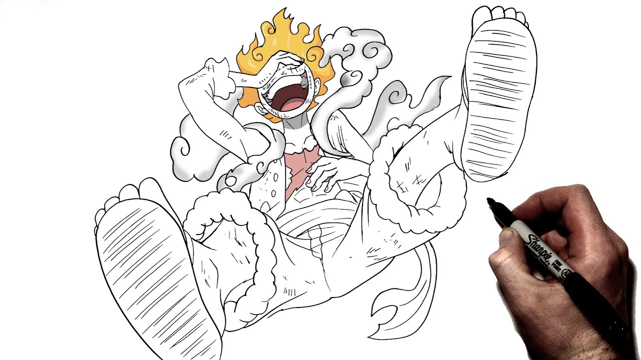 How To Draw Luffy Gear 5 | Step By Step | One Piece - YouTube