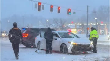 Winter storm chaos South Bend, Indiana live￼