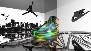 Sneaker Nike 3D Jordan com Adobe After Effects e Element3D