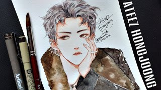 Ateez Hongjoong Fanart Speedpaint
