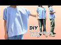 【簡単ハンドメイド大人服】Tブラウスの作り方【パターンなしで作れる】