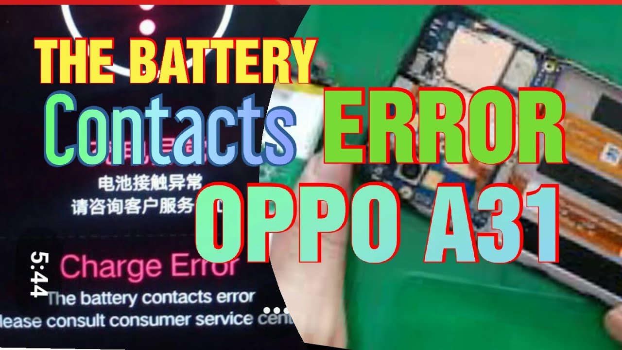 Trik Jitu Atasi Oppo A31 Charge Error The Battery Contacts Error Remove Battery Real Done