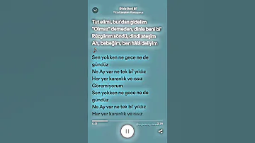 yuzyuzeyken konusuruz-dinle beni bi•lyricss/istek/ #keşfetedüş #lyrics #speed #spotify #music #yyk