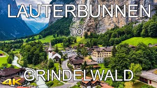 Driving Lauterbrunnen To Grindelwald Switzerland 4K 60p