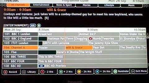 Goodmans / Grundig Freesat+ Recorder EPG