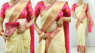 Saree draping tutorial in a very easy steps for beginners | Party wear saree draping step by step