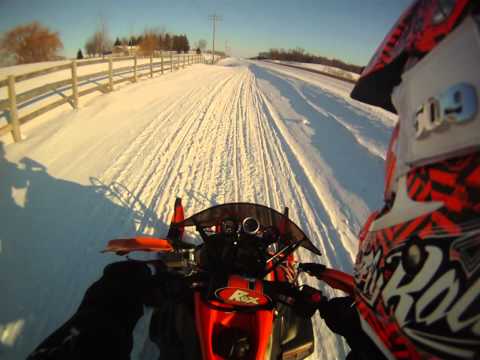 Arctic Cat Crossfire 800 SnoPro and Supercharged Yamaha Phazer Playing Around