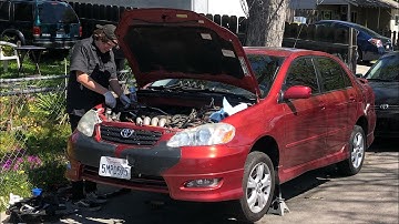 Replacing Timing chain cover gasket on a Corolla XRS 2ZZ-GE with the engine still in the car