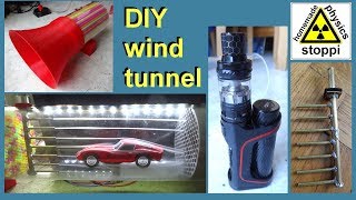DIY wind tunnel to visualize the flow lines like Ferrari or Mercedes - Windkanal für Strömungslinien