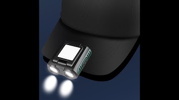 Đèn kẹp mũ cảm biến sóng cầm tay quân nhu chống thấm nước IPX4