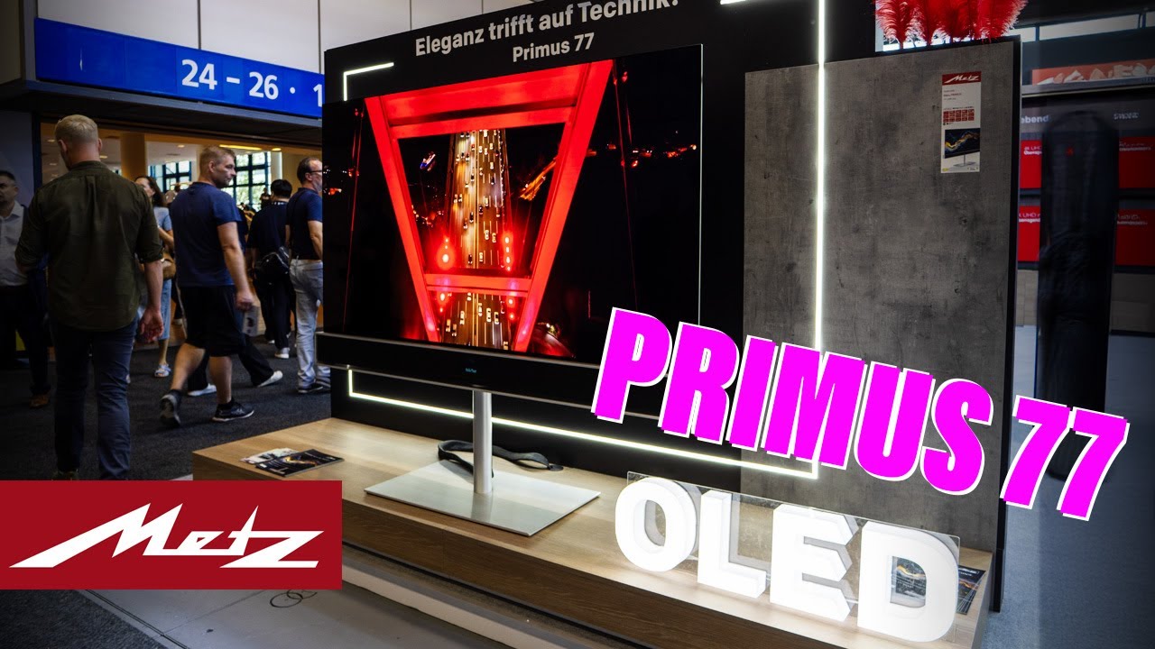 NEU: METZ Primus 77 OLED Fernseher mit twin R auf der IFA 2025 (MLA-Display)