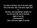 Best Night - Justice Crew Lyrics