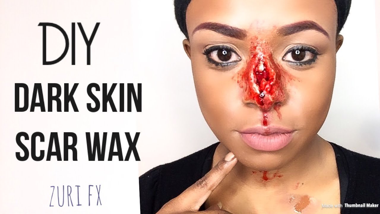 Diy scar wax WITHOUT VASELINE and tutorial for sfx beginners for halloween  makeup 