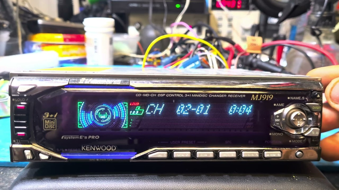 Kenwood MJ919 indash 3 minidisc changer